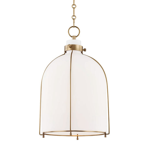 Hudson Valley 7314-AGB Eldridge One Light Pendant, Aged Brass Main Image.jpg