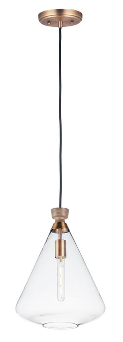 Maxim 10101CLWOAB Abbott One Light Pendant, Weathered Oak / Antique Brass Main Image.jpg