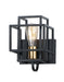 Maxim 10241BKSBR Liner One Light Wall Sconce, Black / Satin Brass Main Image.jpg