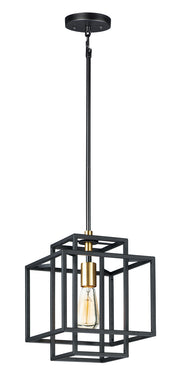 Maxim 10246BKSBR Liner One Light Pendant, Black / Satin Brass Main Image.jpg