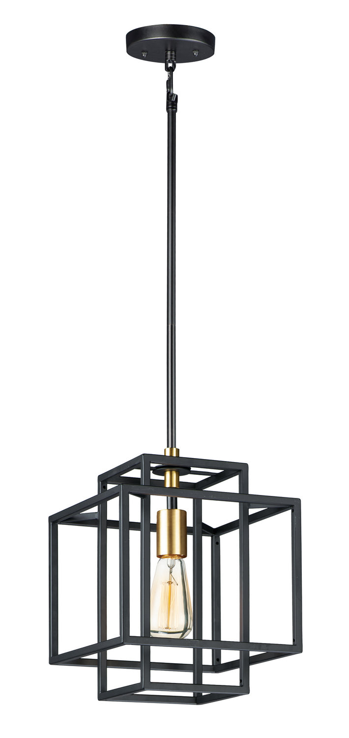 Maxim 10246BKSBR Liner One Light Pendant, Black / Satin Brass Main Image.jpg