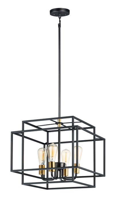 Maxim 10247BKSBR Liner Four Light Pendant, Black / Satin Brass Alternate Image.jpg