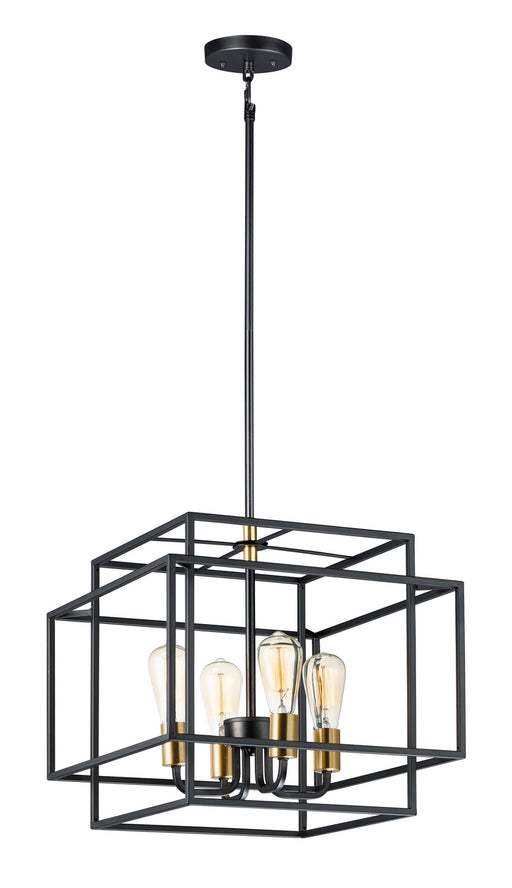Maxim 10247BKSBR Liner Four Light Pendant, Black / Satin Brass Main Image.jpg