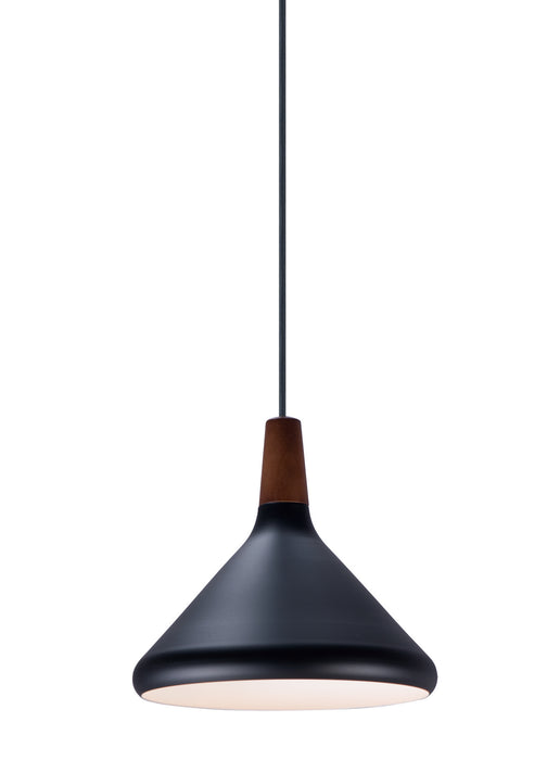 Maxim 11350WNBK Nordic One Light Pendant, Walnut / Black Main Image.jpg