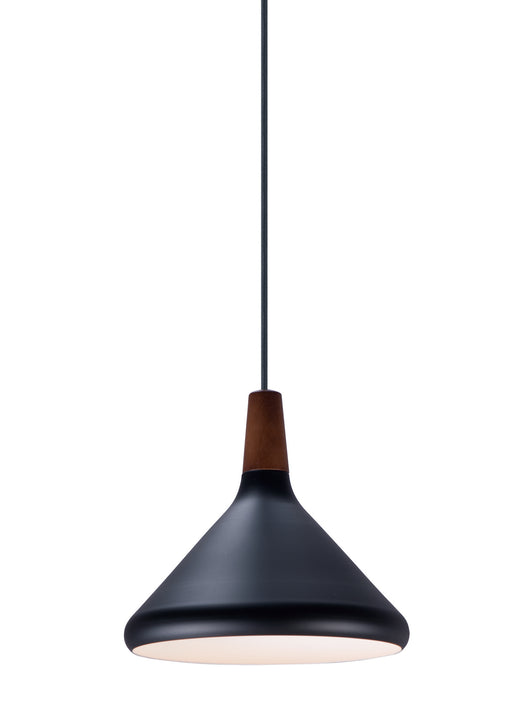 Maxim 11350WNBK Nordic One Light Pendant, Walnut / Black Main Image.jpg