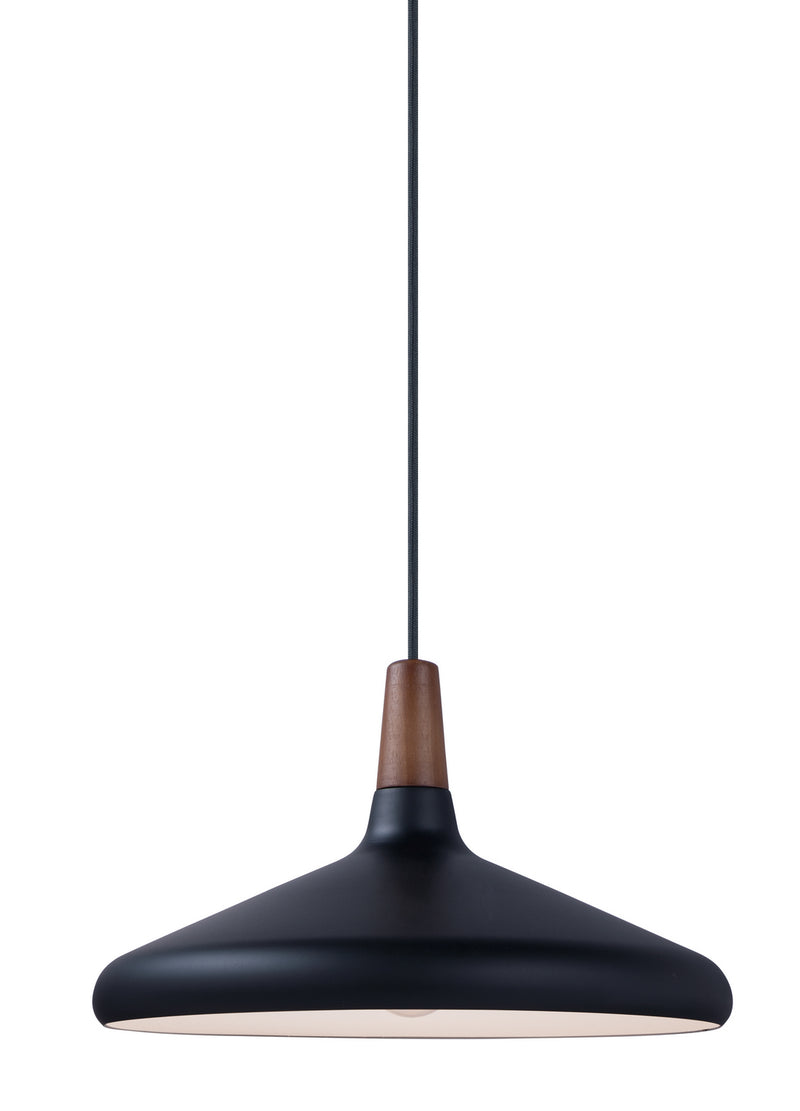 Maxim 11354WNBK Nordic One Light Pendant, Walnut / Black Main Image.jpg
