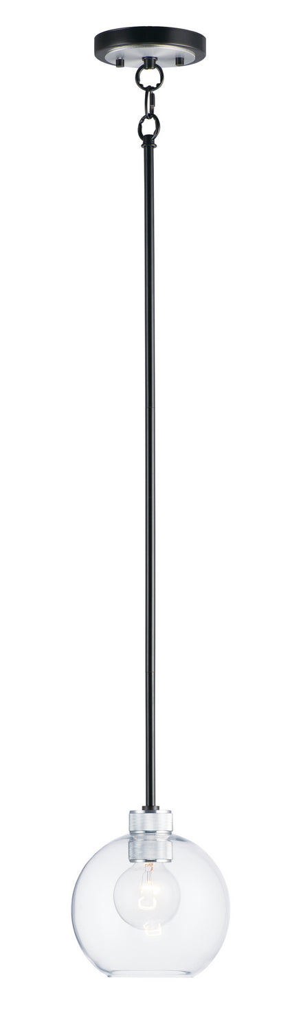 Maxim 21619CLBKAL Vessel One Light Mini Pendant, Black / Brushed Aluminum Main Image.jpg
