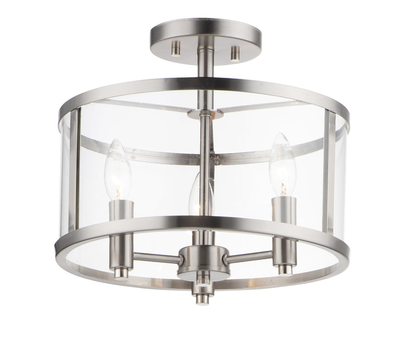 Maxim 25250CLSN Sentinel Three Light Semi Flush Mount, Satin Nickel Main Image.jpg