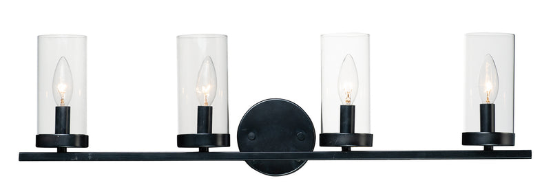 Maxim 25258CLBK Sentinel Four Light Bath Vanity, Black Main Image.jpg