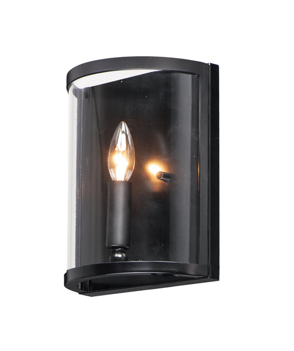 Maxim 25259CLBK Sentinel One Light Wall Sconce, Black Main Image.jpg