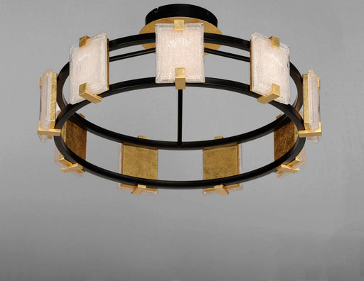 Maxim 39530CYBKGL Radiant LED Flush Mount, Black / Gold Leaf Alternate Image.jpg