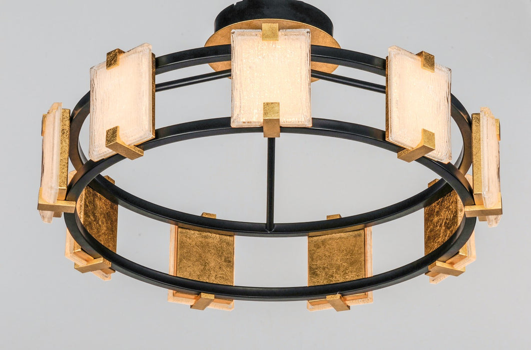 Maxim 39530CYBKGL Radiant LED Flush Mount, Black / Gold Leaf Alternate Image 3.jpg