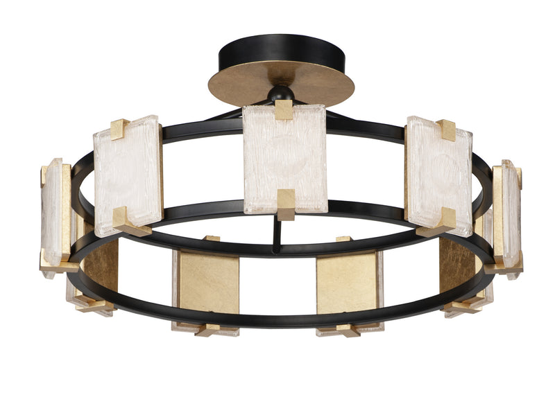Maxim 39530CYBKGL Radiant LED Flush Mount, Black / Gold Leaf Main Image.jpg