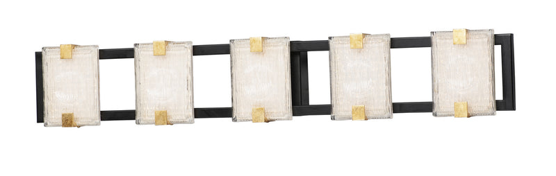 Maxim 39533CYBKGL Radiant LED Bath Vanity, Black / Gold Leaf Main Image.jpg