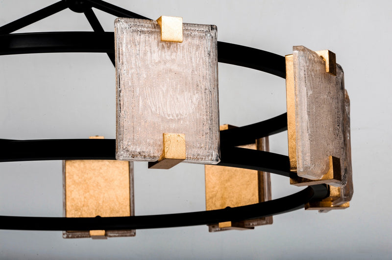 Maxim 39535CYBKGL Radiant LED Chandelier, Black / Gold Leaf Alternate Image.jpg