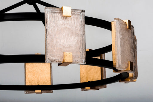 Maxim 39535CYBKGL Radiant LED Chandelier, Black / Gold Leaf Alternate Image.jpg