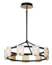 Maxim 39535CYBKGL Radiant LED Chandelier, Black / Gold Leaf Main Image.jpg