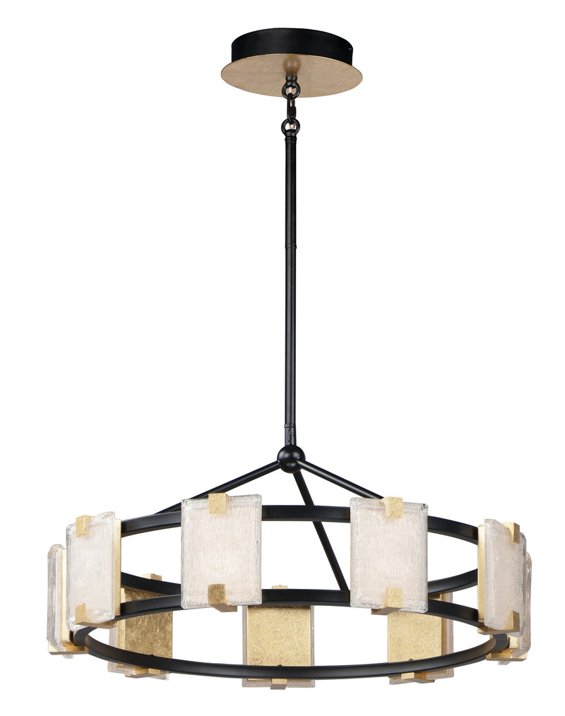 Maxim 39535CYBKGL Radiant LED Chandelier, Black / Gold Leaf Main Image.jpg
