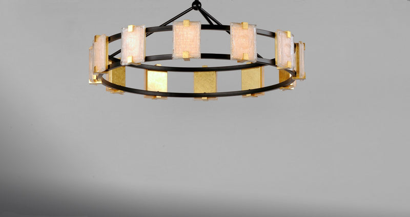 Maxim 39536CYBKGL Radiant LED Chandelier, Black / Gold Leaf Alternate Image.jpg