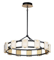 Maxim 39536CYBKGL Radiant LED Chandelier, Black / Gold Leaf Main Image.jpg