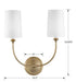Crystorama 2242-VG Sylvan Two Light Wall Sconce Vibrant Gold Alternate Image 4.jpg