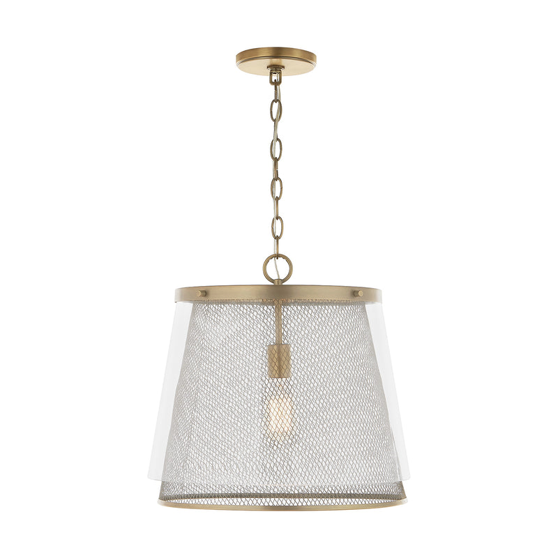 Capital Lighting 332312AD Abbott One Light Pendant, Aged Brass Main Image.jpg