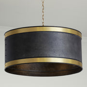 Capital Lighting 335641GB Barrow Four Light Pendant, Galvanized Black and True Brass Alternate Image 3.jpg