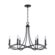 Capital Lighting 431661MB Sonnet Six Light Chandelier, Matte Black Alternate Image.jpg