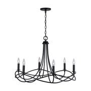 Capital Lighting 431661MB Sonnet Six Light Chandelier, Matte Black Alternate Image 2.jpg