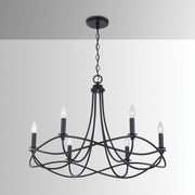 Capital Lighting 431661MB Sonnet Six Light Chandelier, Matte Black Alternate Image 3.jpg