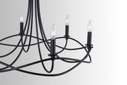 Capital Lighting 431661MB Sonnet Six Light Chandelier, Matte Black Alternate Image 4.jpg