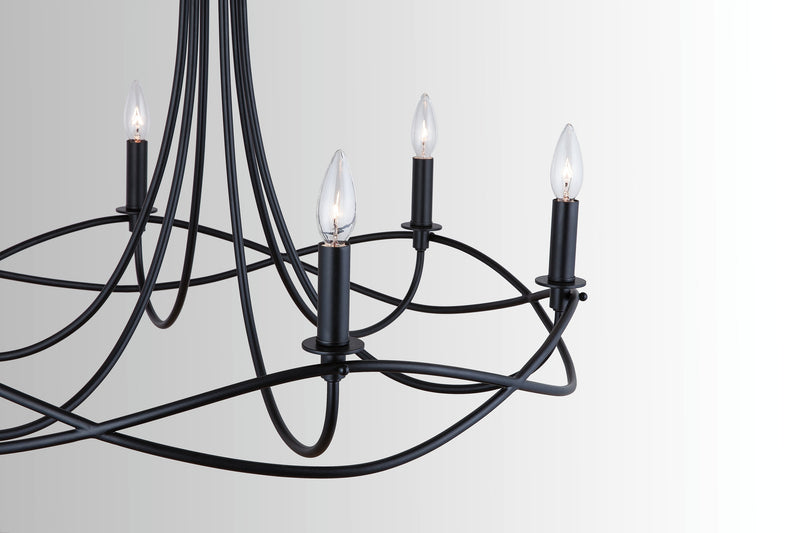 Capital Lighting 431661MB Sonnet Six Light Chandelier, Matte Black Alternate Image 4.jpg