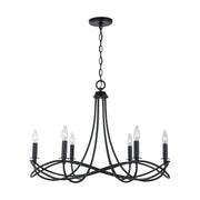 Capital Lighting 431661MB Sonnet Six Light Chandelier, Matte Black Main Image.jpg