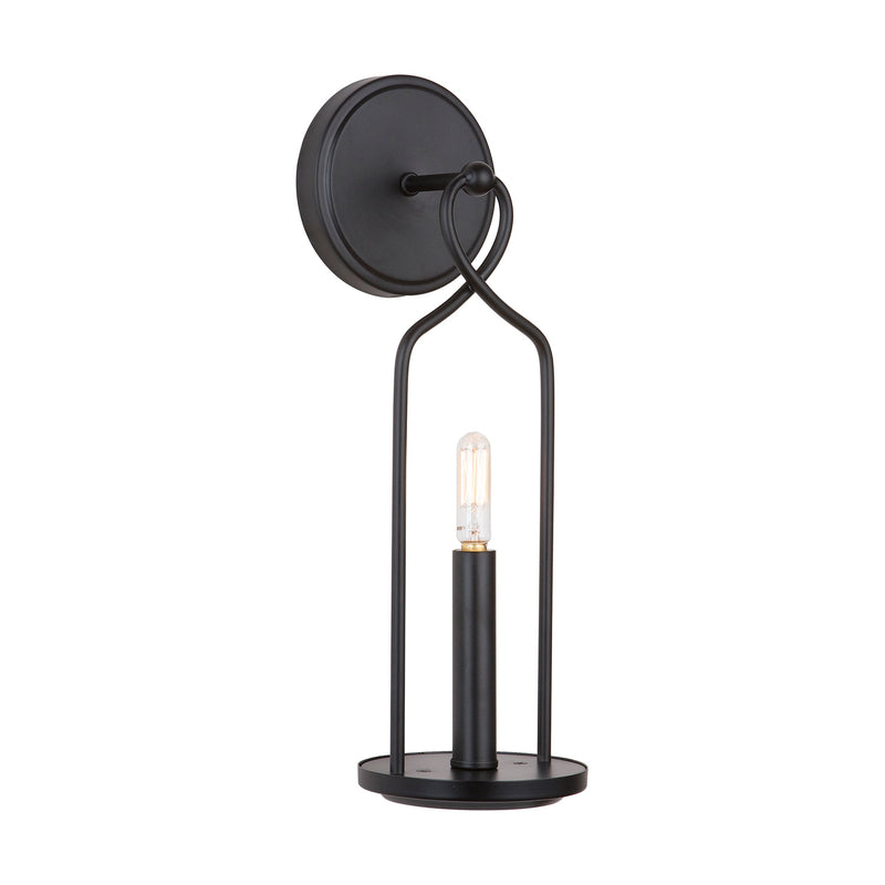 Capital Lighting 631611MB Sonnet One Light Wall Sconce, Matte Black Alternate Image 2.jpg
