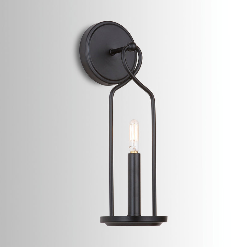 Capital Lighting 631611MB Sonnet One Light Wall Sconce, Matte Black Alternate Image 3.jpg