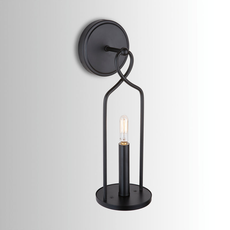 Capital Lighting 631611MB Sonnet One Light Wall Sconce, Matte Black Alternate Image 4.jpg