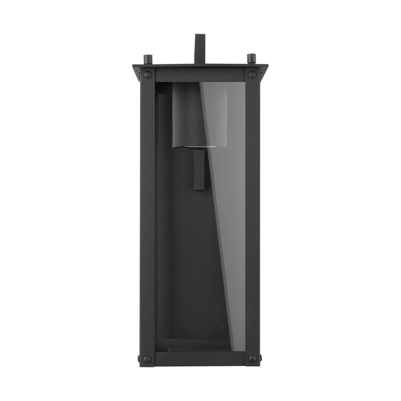 Capital Lighting 934611BK-GL Hunt One Light Outdoor Wall Lantern, Black Alternate Image.jpg
