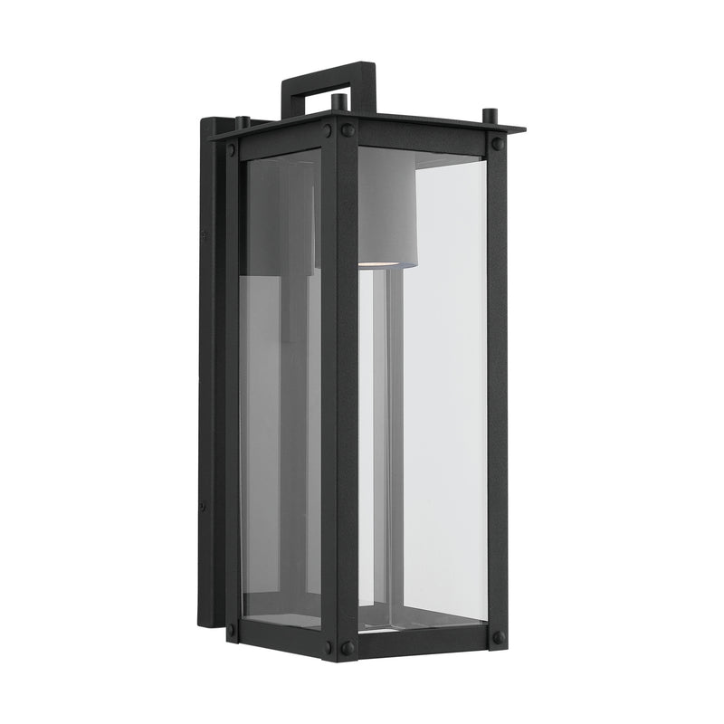 Capital Lighting 934611BK-GL Hunt One Light Outdoor Wall Lantern, Black Alternate Image 2.jpg