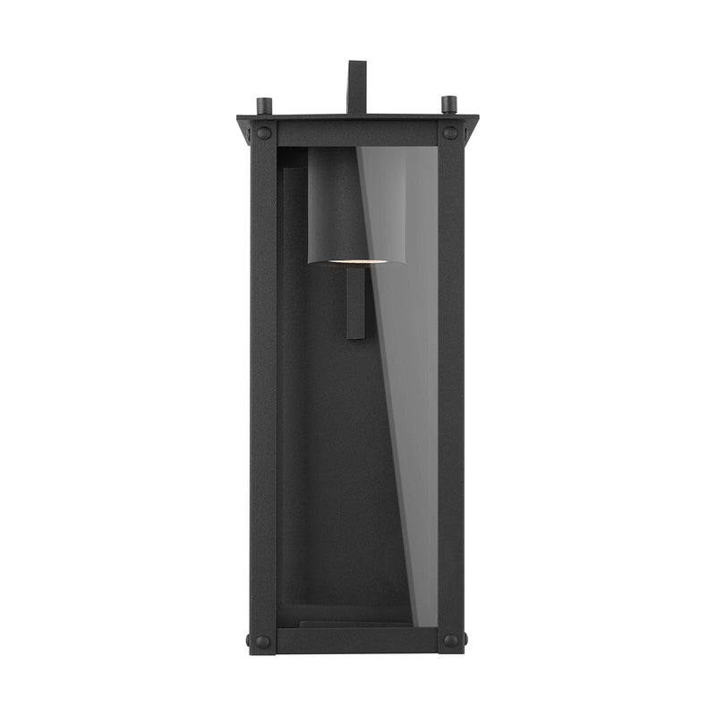 Capital Lighting 934611BK-GL Hunt One Light Outdoor Wall Lantern, Black Main Image.jpg