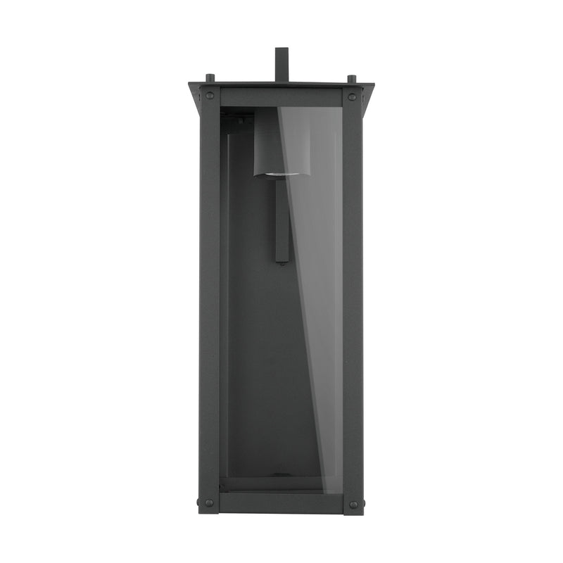Capital Lighting 934612BK-GL Hunt One Light Outdoor Wall Lantern, Black Alternate Image.jpg