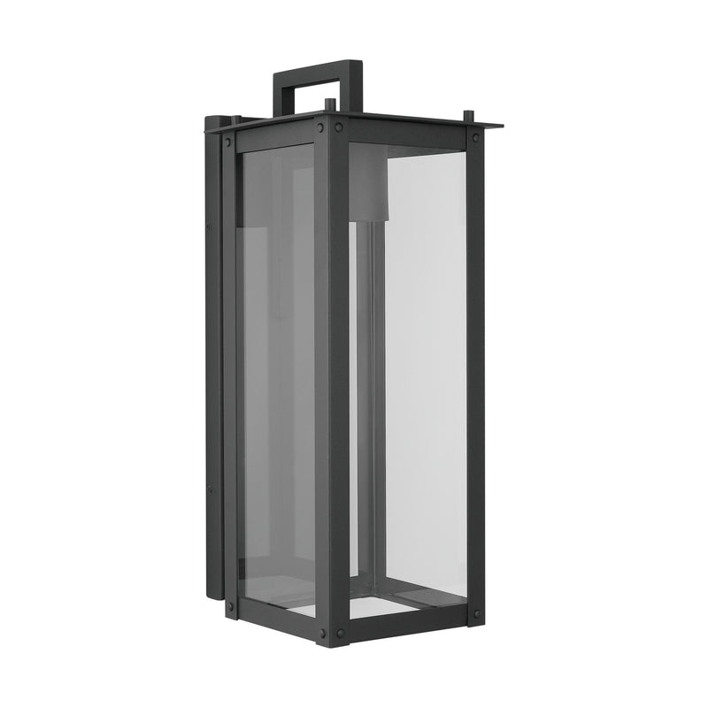 Capital Lighting 934612BK-GL Hunt One Light Outdoor Wall Lantern, Black Alternate Image 2.jpg