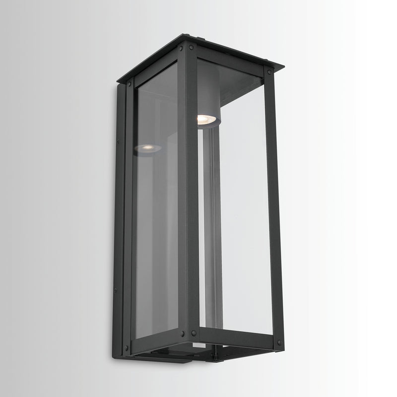 Capital Lighting 934612BK-GL Hunt One Light Outdoor Wall Lantern, Black Alternate Image 3.jpg