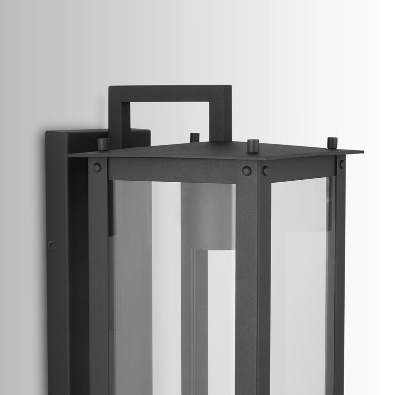 Capital Lighting 934612BK-GL Hunt One Light Outdoor Wall Lantern, Black Alternate Image 4.jpg