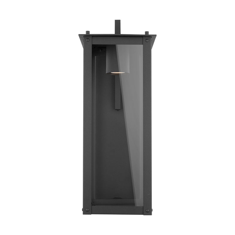 Capital Lighting 934612BK-GL Hunt One Light Outdoor Wall Lantern, Black Main Image.jpg