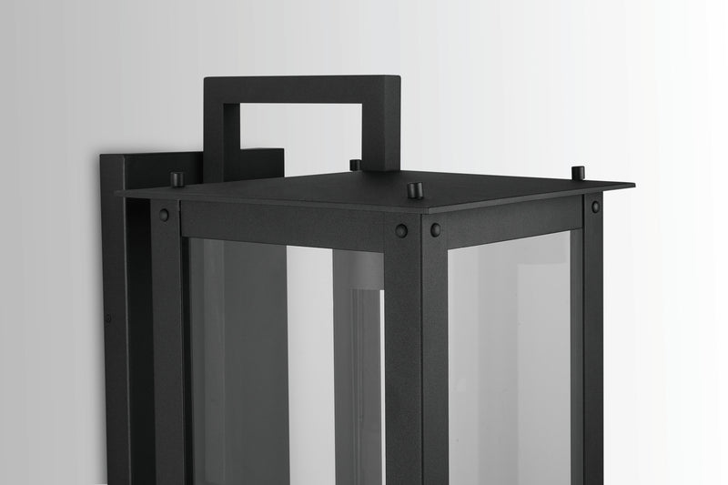 Capital Lighting 934642BK-GL Hunt One Light Outdoor Wall Lantern, Black Alternate Image 4.jpg