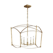 Visual Comfort Studio F3325/5ADB Thayer Five Light Lantern, Antique Gild Main Image.jpg