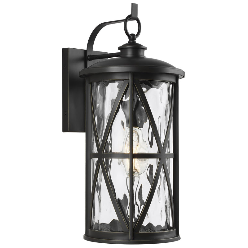 Generation Lighting OL15202ANBZ Millbrooke One Light Outdoor Wall Lantern, Antique Bronze Main Image.jpg