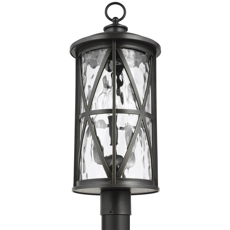 Generation Lighting OL15207ANBZ Millbrooke Three Light Outdoor Post Lantern, Antique Bronze Main Image.jpg