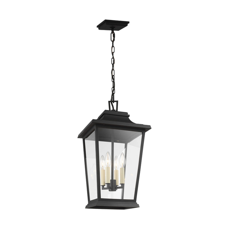 Visual Comfort Studio OL15409TXB Warren Four Light Lantern, Textured Black Main Image.jpg
