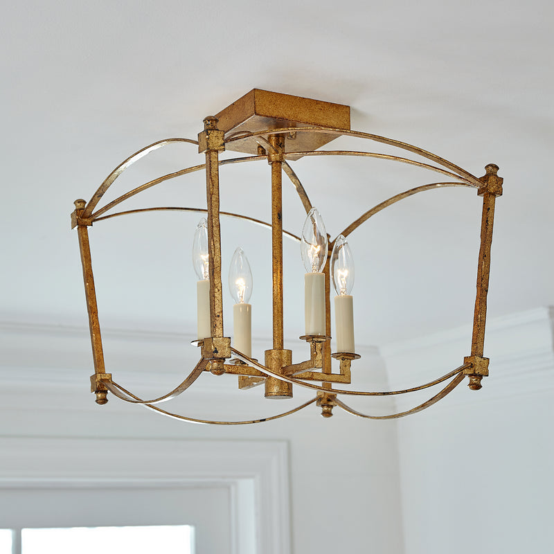 Visual Comfort Studio SF350ADB Thayer Four Light Semi-Flush Mount, Antique Gild Alternate Image 4.jpg